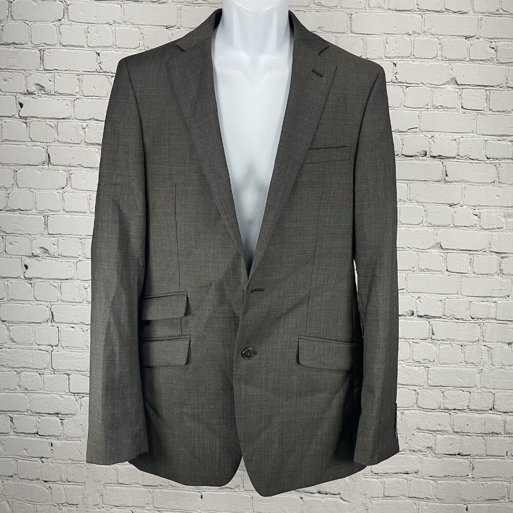 Calvin Klein Brown Wool Extreme Slim Fit 2 Button Sport Coat Blazer Size 38L